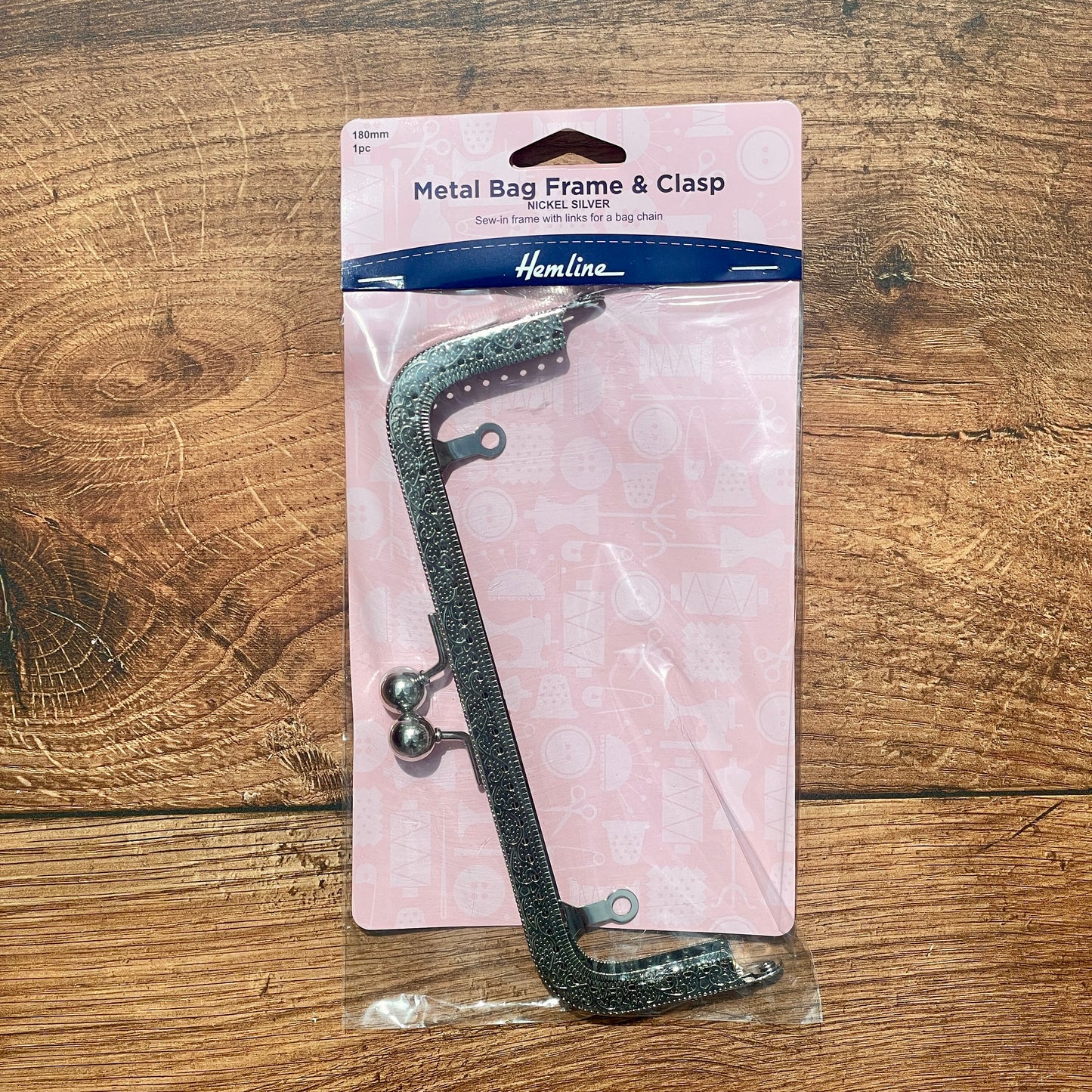 BAG FRAME CLASP NICKEL SILVER