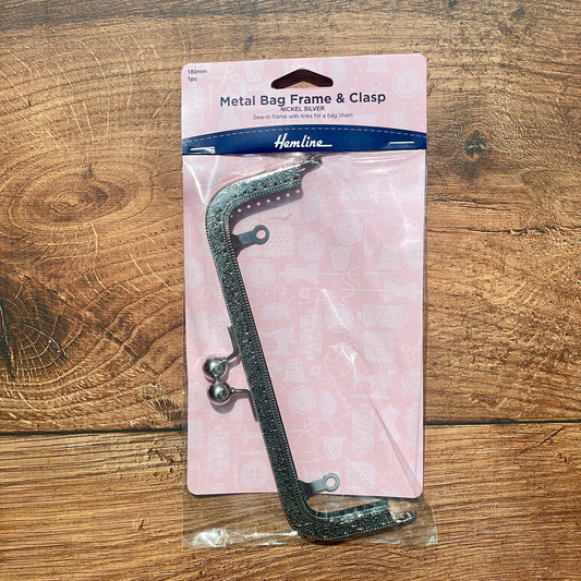 BAG FRAME CLASP NICKEL SILVER