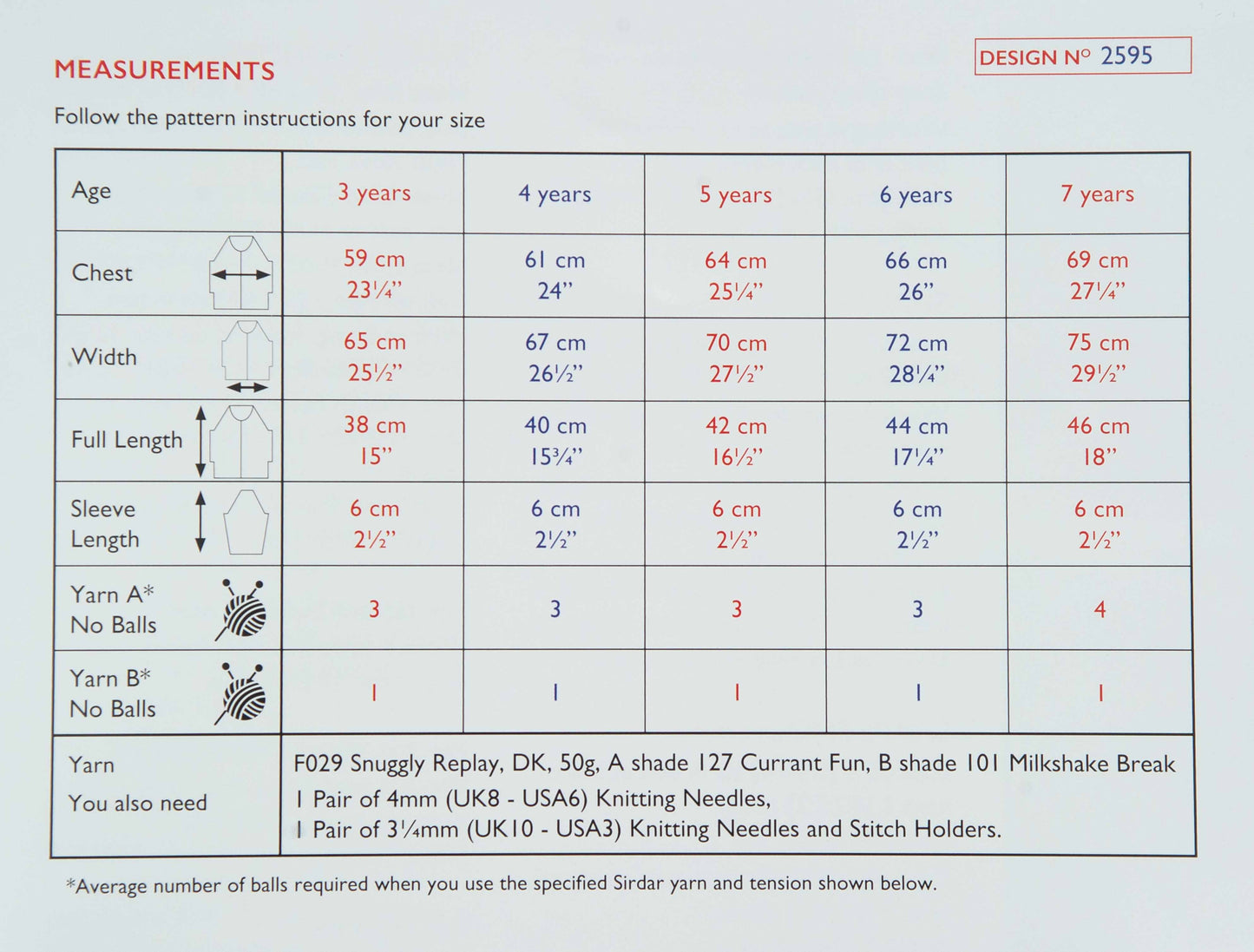 SIRDAR SNUGGLY REPLAY PATTERN 2595